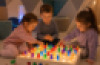 TABLE TOP PANEL WITH COLOURED RODS