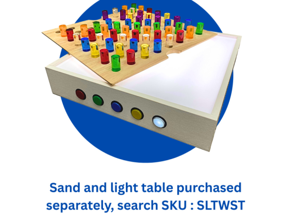 TABLE TOP PANEL WITH COLOURED RODS