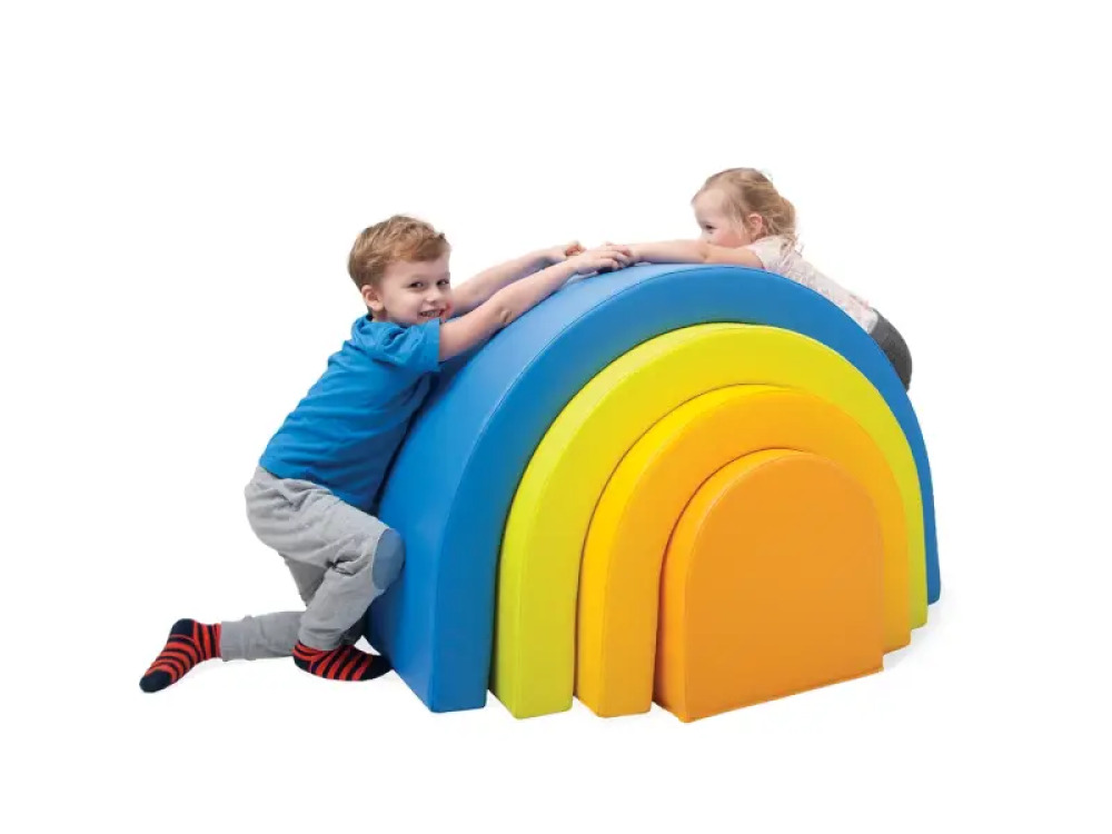 Rainbow. Foam tunnel
