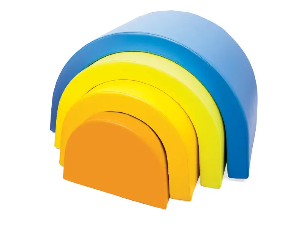 Rainbow. Foam tunnel