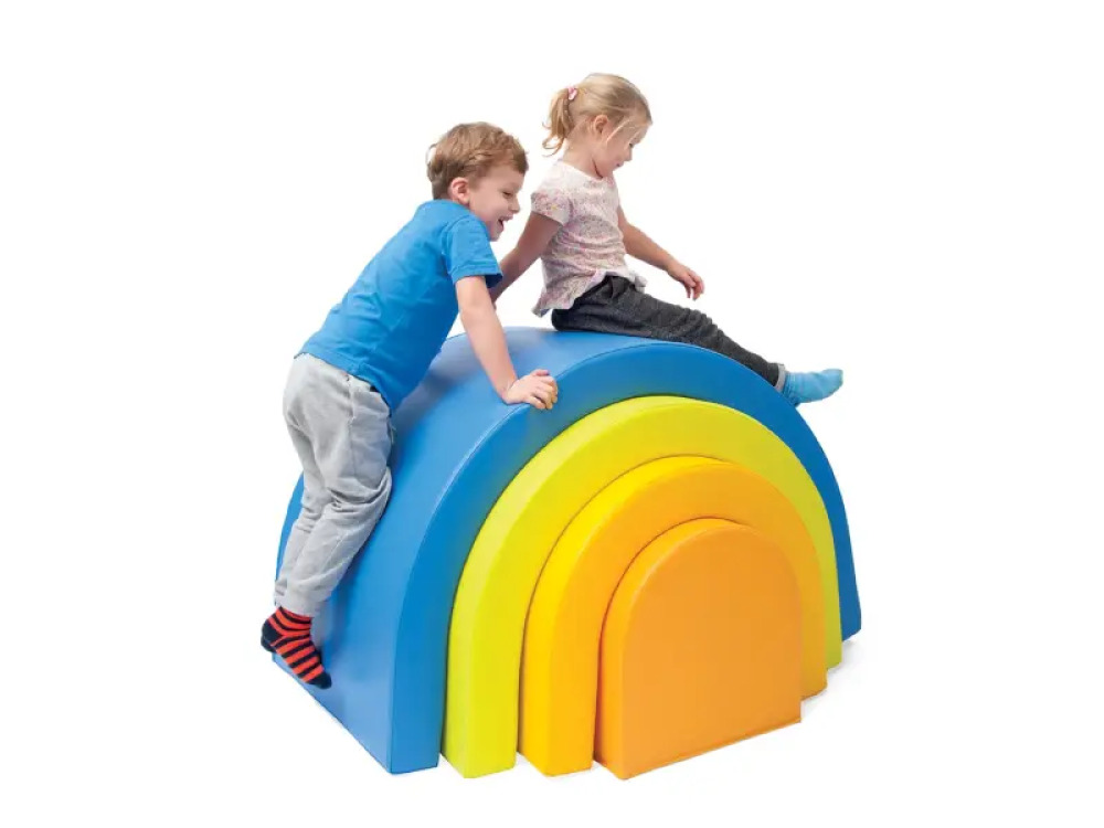 Rainbow. Foam tunnel
