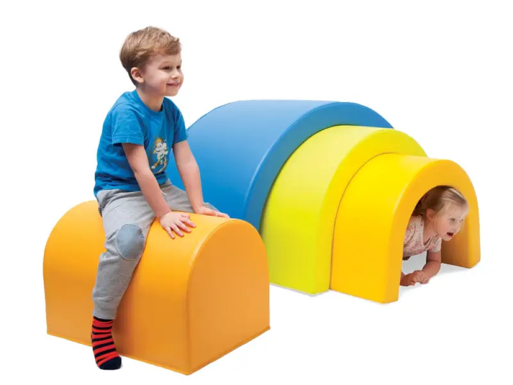 Rainbow. Foam tunnel