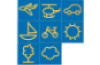 Graphomotor tiles Traveling. 3D Sensory pictograms