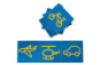 Graphomotor tiles Traveling. 3D Sensory pictograms