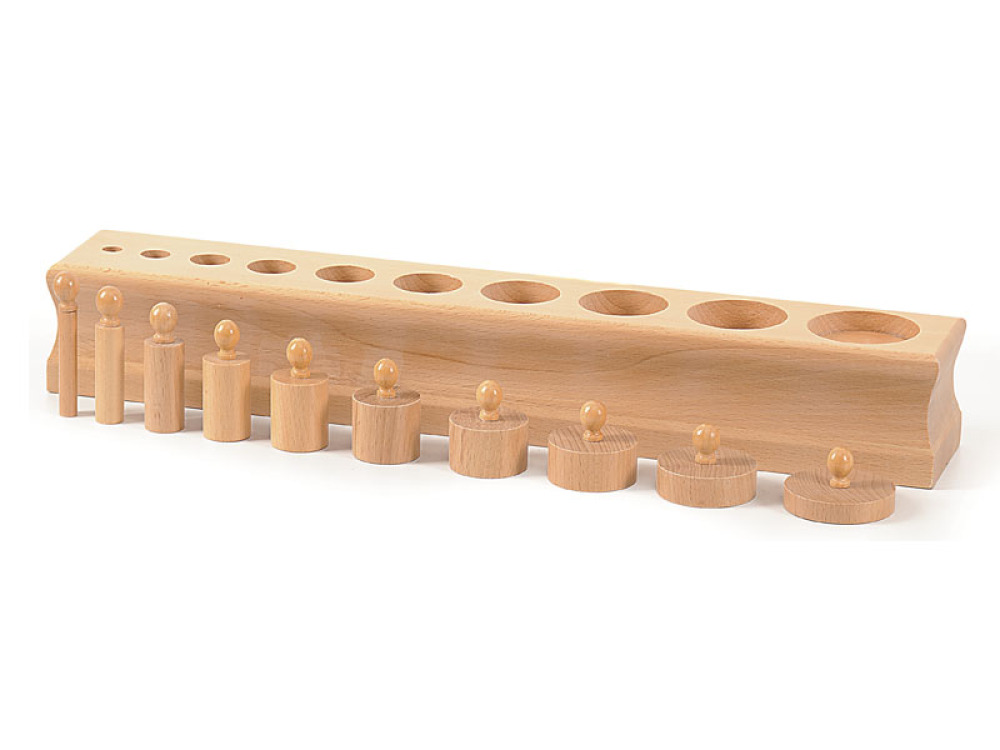Montessori Aids. Block with cylinders 3