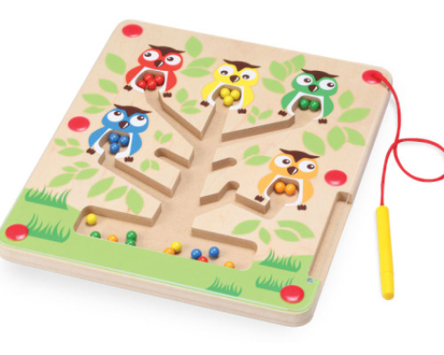 Magnetic owls maze