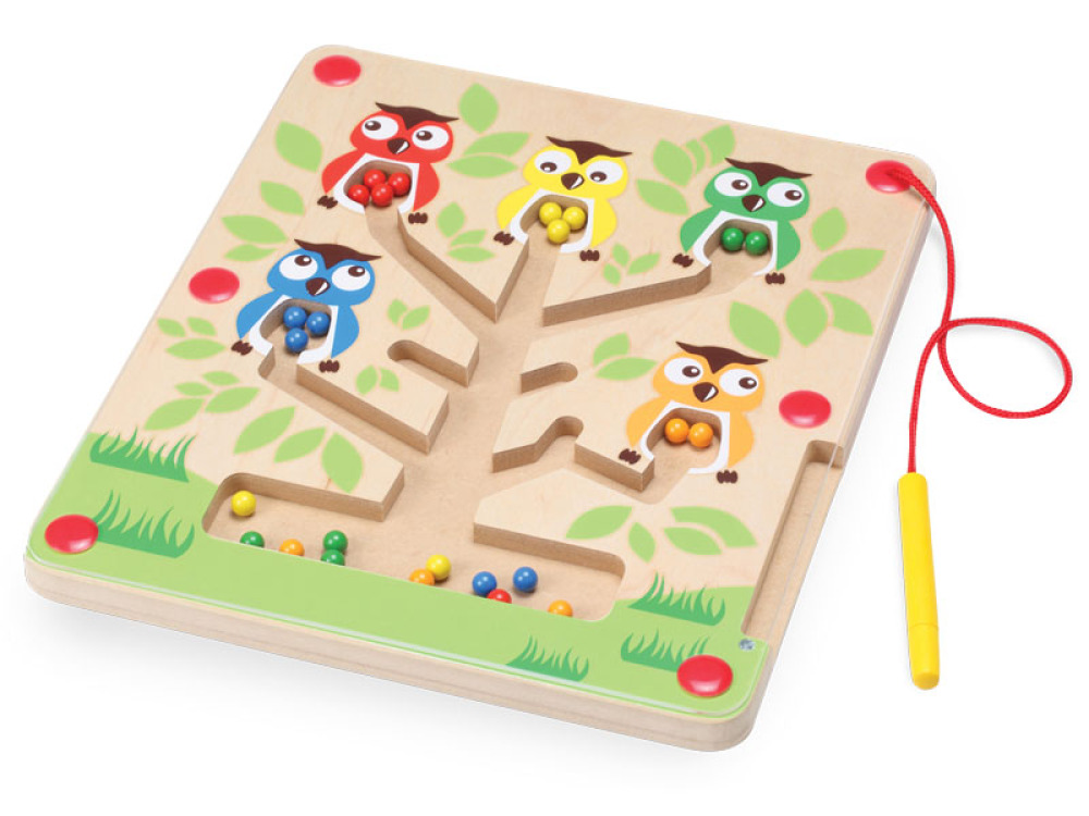Magnetic owls maze