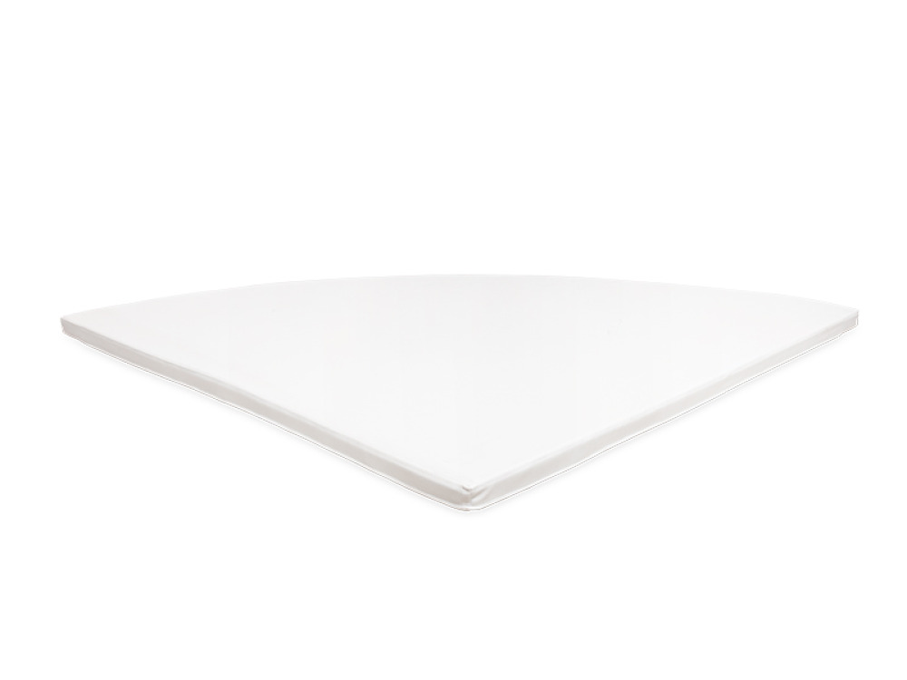 Corner mat white for mirror corner