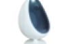 Retro Egg Chair with Sound and Lights – Blue