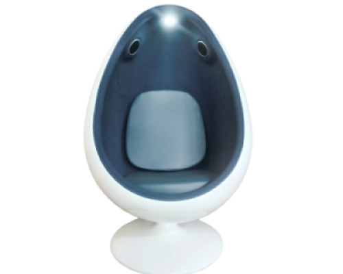 Retro Egg Chair with Sound and Lights – Blue