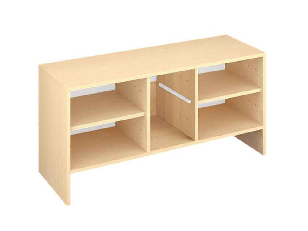 Storage Unit S with shelves for trays - Beech