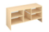 Storage Unit S with shelves for trays - Beech