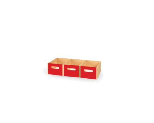 3 - big wooden trays - Red