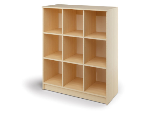 Cubo tall cabinet 9 for plastic containers. Birch