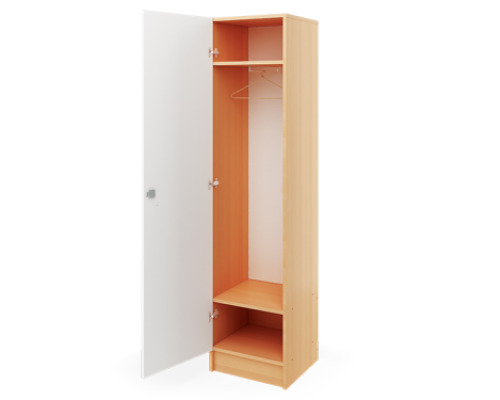 Prima. Small wardrobe, white, beech