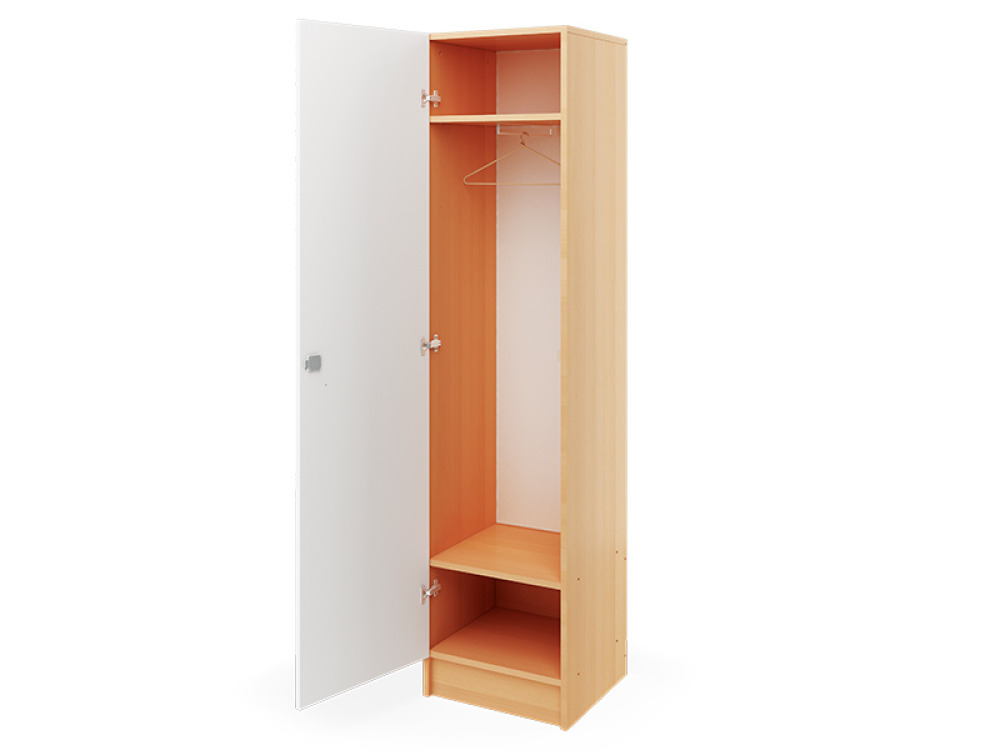 Prima. Small wardrobe, white, beech