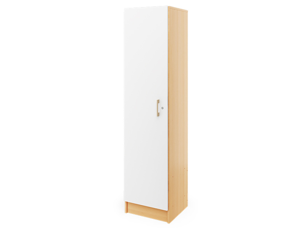 Prima. Small wardrobe, white, beech