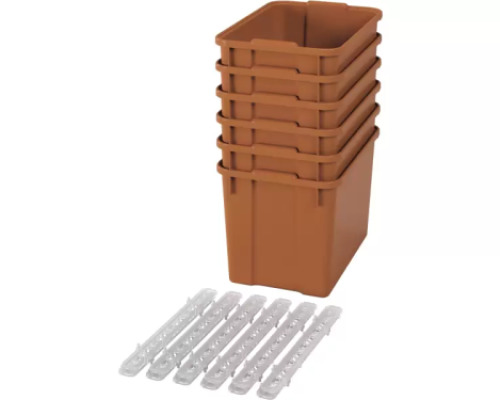 Extra large plastic containers with runners - eco sienna - 06