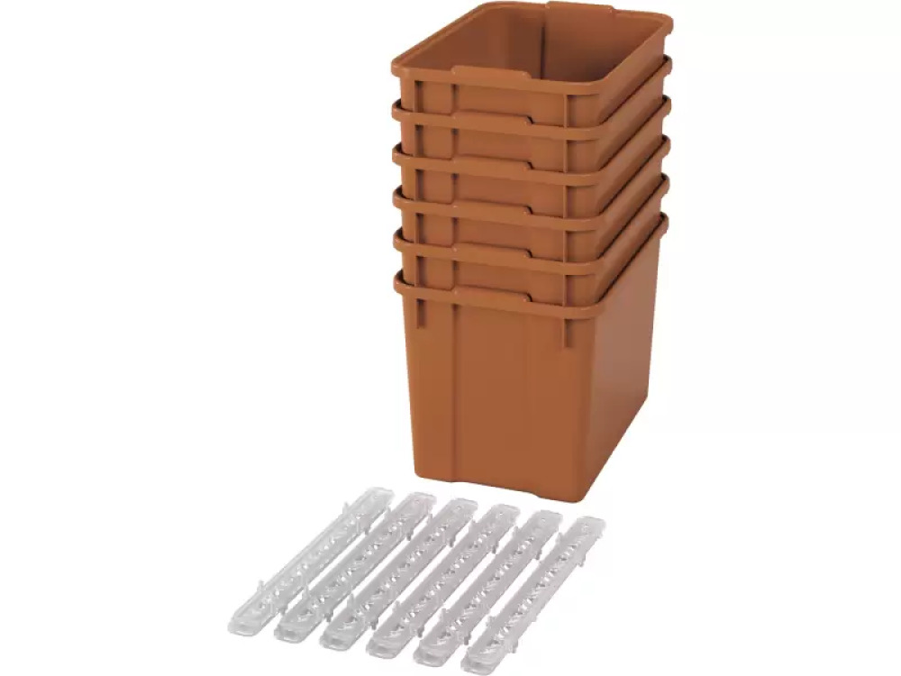 Extra large plastic containers with runners - eco sienna - 06