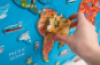 Magnetic world map. Two-sided