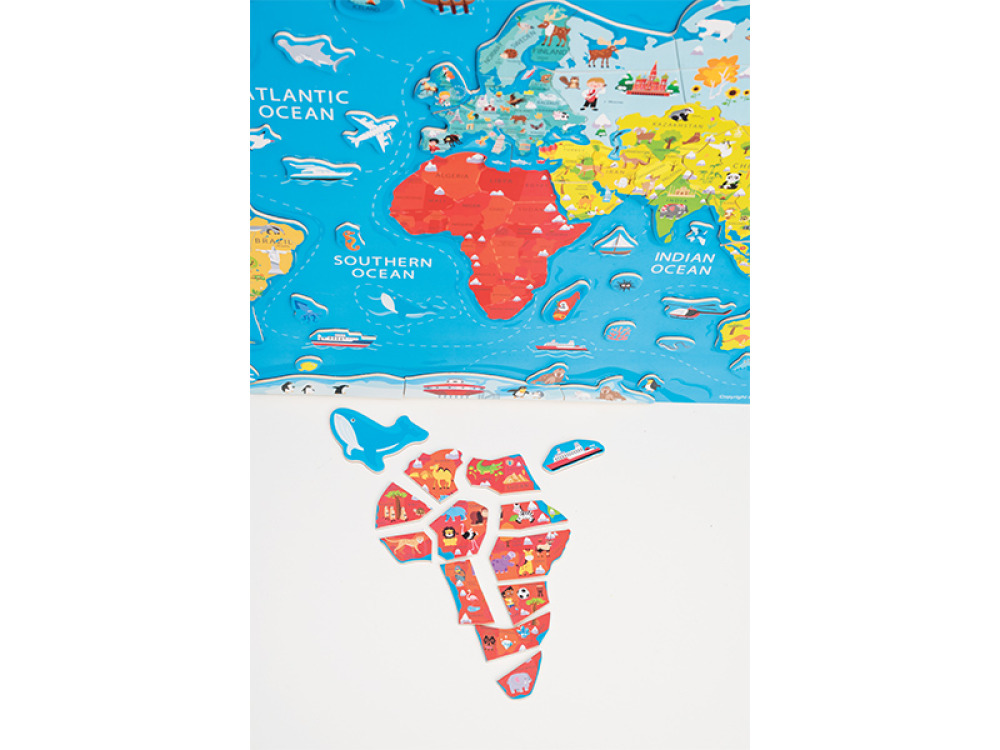 Magnetic world map. Two-sided