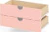 Cubo drawer set. Wide Low. Pale pink