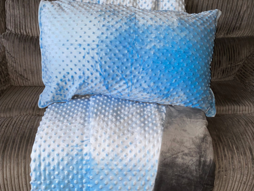4kg Weighted Blanket Medium (100 x 150) Blue/Grey
