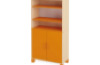 High wardrobe with shelves and doors. Orange. Fresh Collection