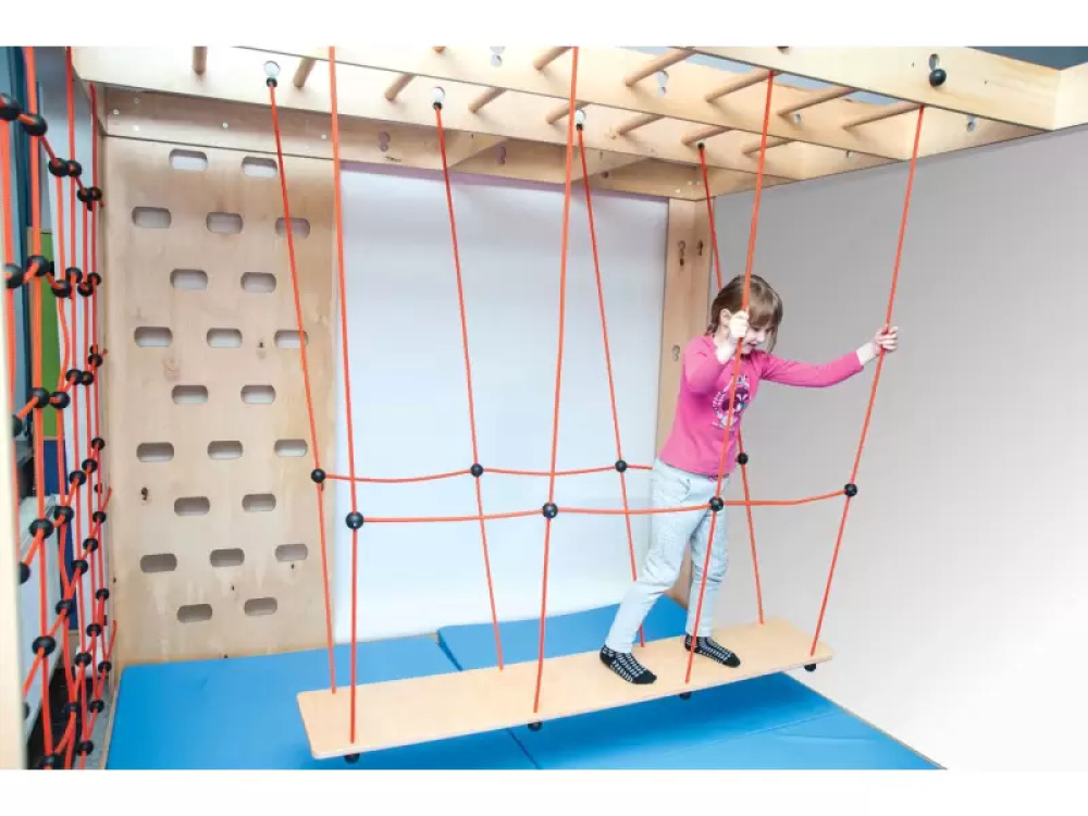 Wooden Bridge. Therapeutic Swing