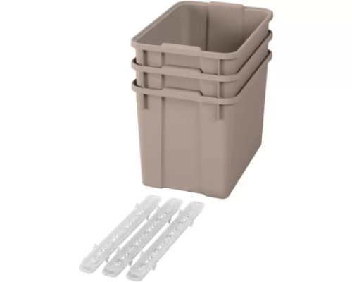 Extra large plastic containers with runners - eco baige - 03