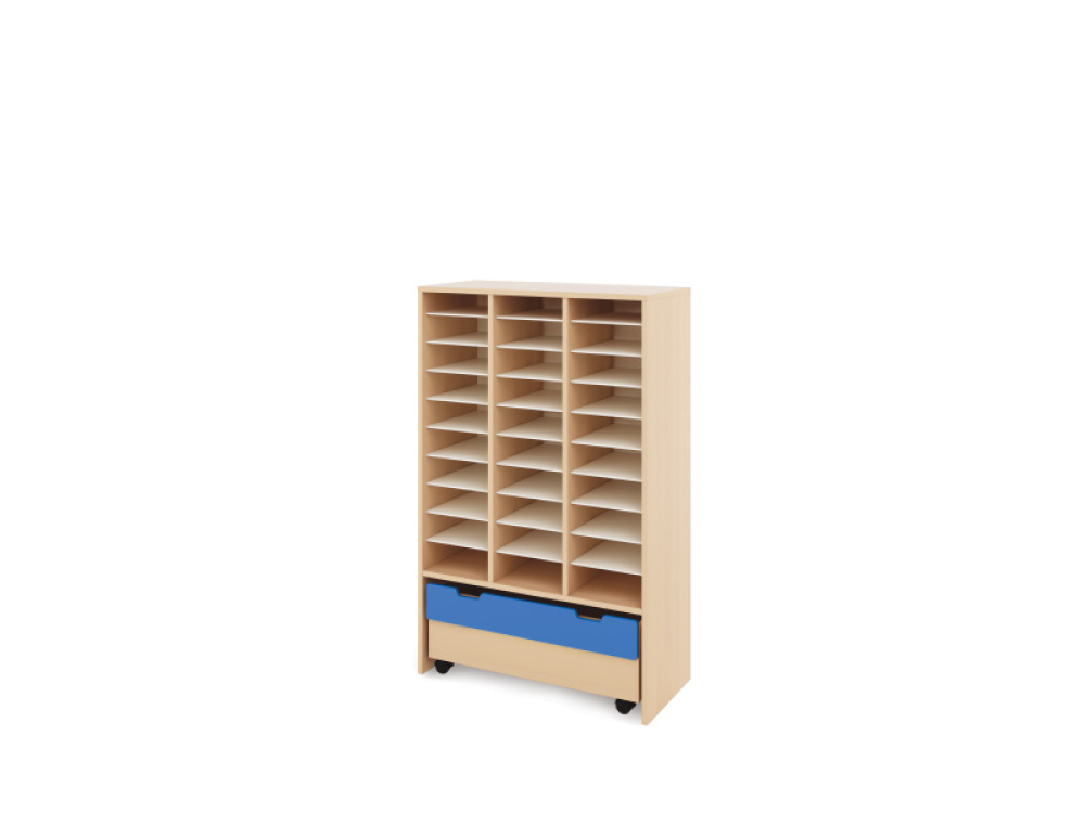 Storage Unit XL with compartments + container - Blue
