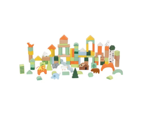 Forest. Wooden blocks