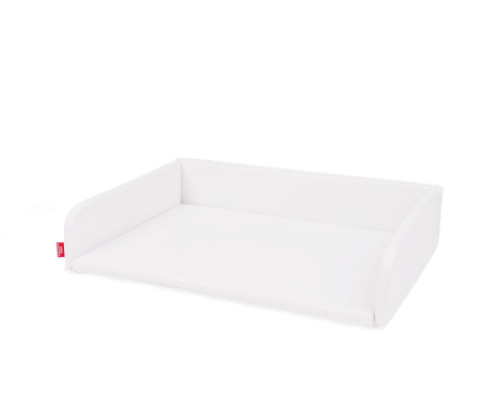 Changing mat with sides for two-person changing table. White