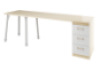 Prima. Desk with shelves, birch, white