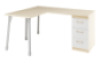 Prima. Desk with shelves, birch, white