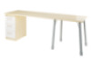 Prima. Desk with shelves, birch, white