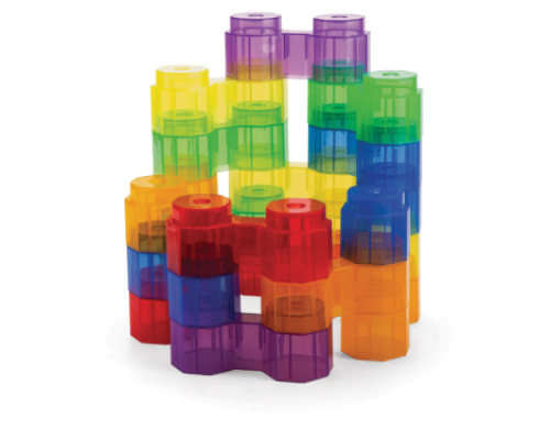 Binoculars. Big transparent blocks