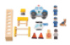 Police station. Wooden toy