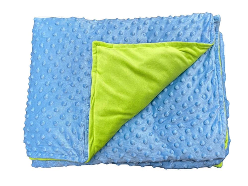 3kg Weighted Blanket Small (90 x 100) Blue/Green With Pillowcase