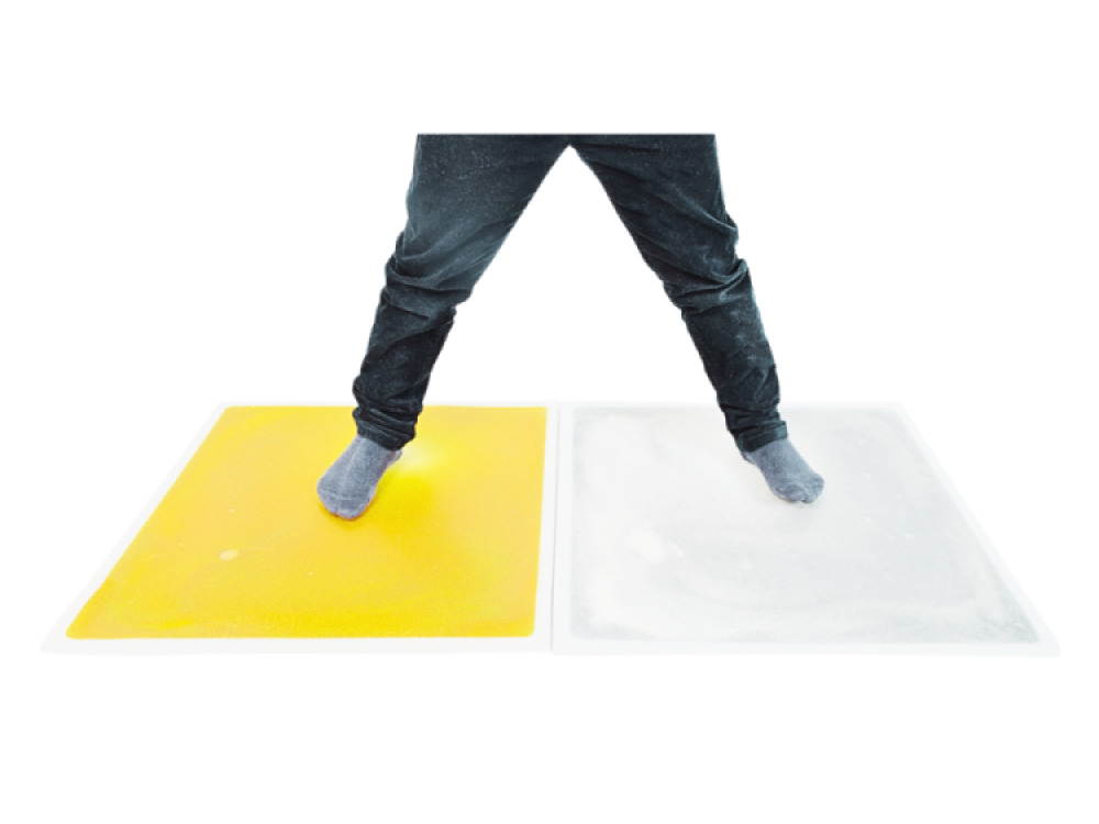 Sensory Liquid Glitter Filled Tile : Silver