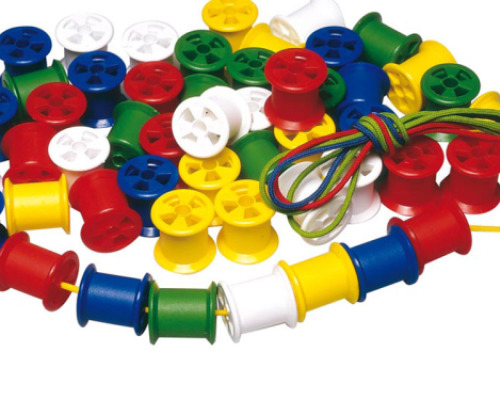 Cotton reels. Lacing set