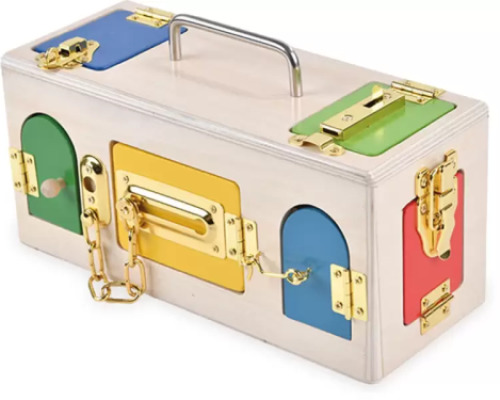 Open and close. Box with locks