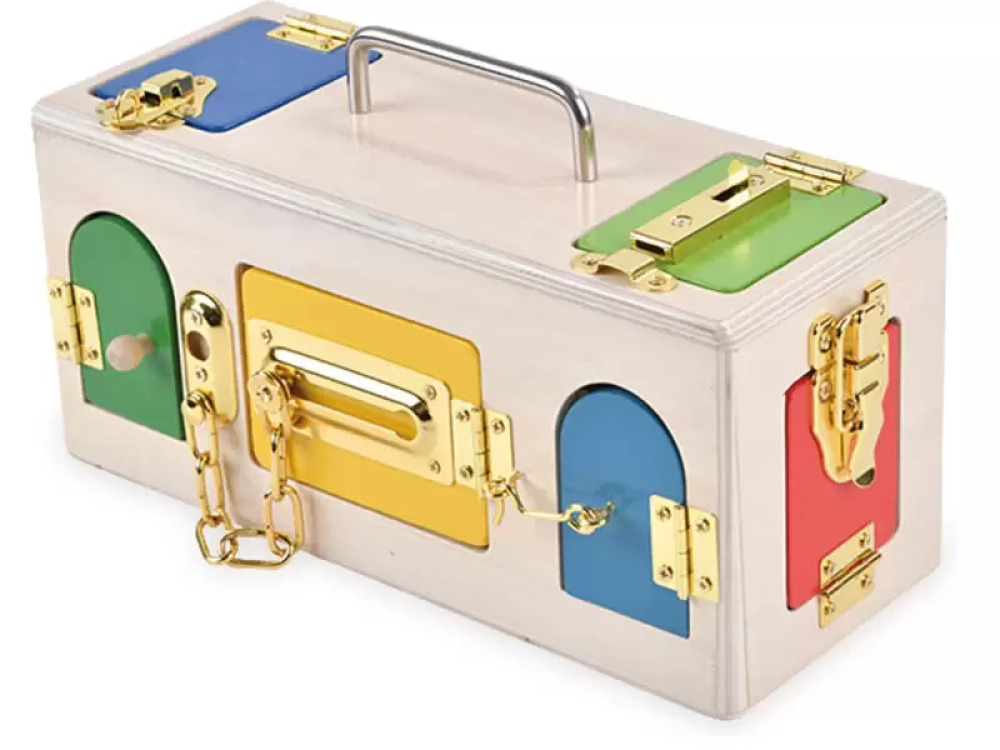 Open and close. Box with locks