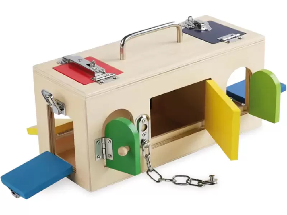 Open and close. Box with locks