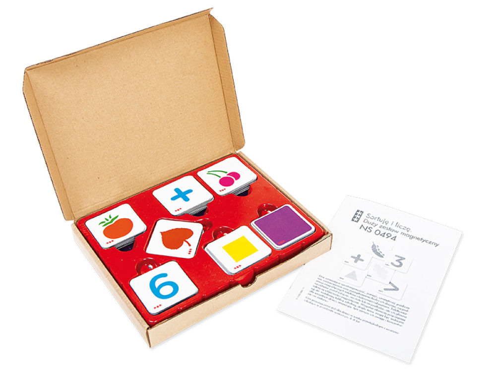 MATH counters & Worksheets Magnetic sorting and counting set