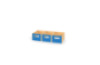 3 - big wooden trays - Blue