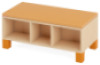 Seat with lockers. Orange. Fresh Collection