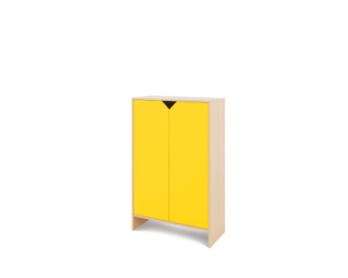 Storage Unit XL with shelves + doors - Yellow