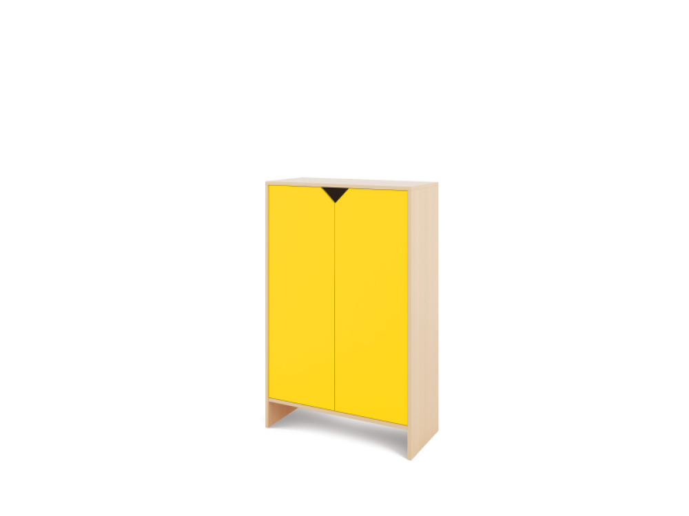 Storage Unit XL with shelves + doors - Yellow