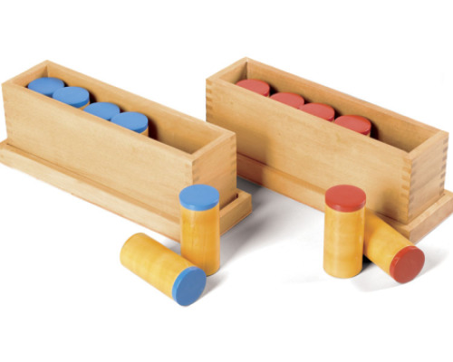 Montessori Aids. Sound cylinders
